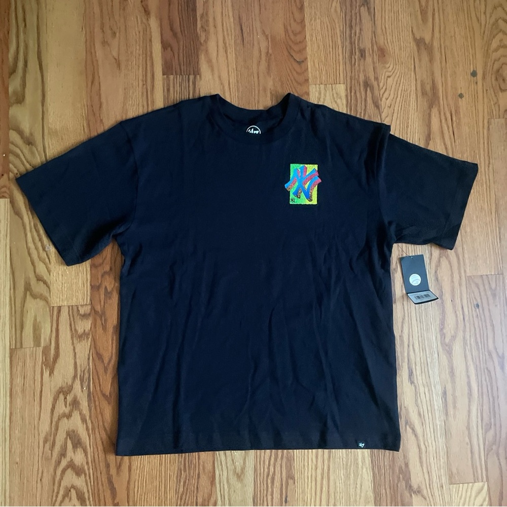 NWT ‘47 NYY New York Yankees multicolor logo  tshirt XL Jet Black